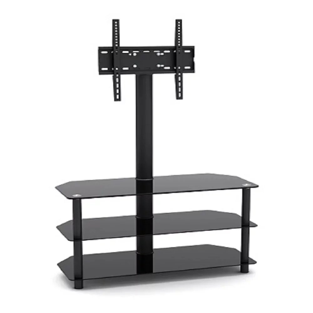 3-Tier Corner-Notched  Media Console With TV Bracket